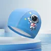 Gorro de Natación Infantil, Gorro de PU, Tela Cómoda, No Aprieta la Cabeza, Gorro de Tela Repelente al Agua, Protección para los Oídos, Equipo Profesional de Natación para Niños y Niñas