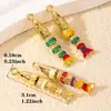 Colgante Versátil de Joyería con Accesorios de Esmalte Colorido Tachonado de Diamantes Chapado en Cobre Dorado Transfronterizo Europeo y Americano de Lujo Ligero de Gama Alta para Mujeres DIY