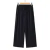Especial2026 Tallas Grandes Mujer Verano Nuevo Simple Versátil Adelgazante Ligero Tencel Lino Pantalones Curvos 0493