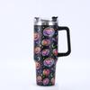 Transfronteiriço Halloween Natal 40oz copo de sorvete criativo 3d impressão alça Copo de carro dupla camada Vácuo Thermos copo