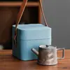 Tetera dorada con esmalte de óxido estilo japonés, tetera individual vintage para uso doméstico, filtro de té y dispensador de cerámica rugosa, juego de té anti-escaldado, regalo