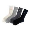 Calcetines de Felpa Grises Primavera y Otoño Estilo Coreano Calcetines con Lazo Bordado Calcetines de Algodón de Doble Aguja Blancos para Mujer Calcetines Japoneses sin Costuras de Media Caña