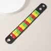Pulsera de Cuero PU con Remaches Cuadrados de Doble Fila Punk Remachada Pulsera Personalizada para Hombre Pulsera Genial Estilo Callejero Venta al por Mayor Transfronteriza
