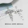Gótico Retrô Coração Irregular Cruz Prata Antiga Coleção Pingente DIY Pulseira Feita à Mão Colar Pingente Acessórios Material