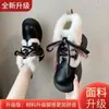Botas de Neve com Solado Grosso para Mulheres 2025 Outono e Inverno Novo Estilo Forradas com Lã para Heattech e Aumentar a Altura Botas Brancas para Mulheres Versáteis e Fofas Botas Curtas