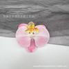 Pinza para el pelo de una sola cabeza con simulación de Phalaenopsis 3D, estilo europeo, con forma de mariposa y flor, accesorios para el pelo, tocado DIY, pinza de pico de pato, pinza lateral