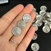 Botões Pequenos Civis, Botões de Acessórios Prontos do Fabricante, Botões Civis, Botões Civis de Metal Prateado