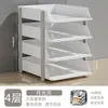 Organizador de Archivos de Oficina A4 de Tres Niveles Caja de Almacenamiento de Carpetas Estantería de Múltiples Niveles Estante para Almacenamiento de Documentos Organizador de Escritorio Estante