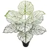 [12 Hojas de Caladio] Plantas Verdes Simuladas, Flores Artificiales y Césped Artificial Hojas Individuales Sala de Estar Embellecimiento del Hogar Oficina