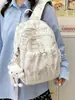 Mochila Escolar de Alto Valor da Moda Transfronteiriça para Alunas do Ensino Fundamental e Médio Design de Nicho Simples Mochila Versátil