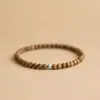 Pulseira Simples de Sândalo Fina e Delicada Pulseira de Sândalo Verde Estilo Étnico Retrô Feminino Cordão de Mão Masculino Estudante Casal Círculo Único