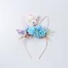 Amazon transfronterizo nuevo Pascua gato cabeza de flor europea y americana moda mujer flor artificial conejo de peluche diadema