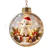 Adornos navideños y de Halloween acrílicos planos 2D impresos, regalo navideño, adornos navideños esféricos y decoraciones de Halloween.