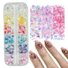 Lantejoulas de Arte de Unhas Mais Vendidas Transfronteiriças Joias de Arte de Unhas Borboleta Unhas Estilo Ins 12 Grades Caixa Longa Conjunto de Adesivos de Coração