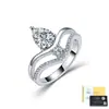 Anillo de Plata S925 de Doble Capa Hexagonal con Moissanita para Mujer Banda Delgada Anillo Apilable Transmisión en Vivo Joyería Transfronteriza Fuente de Fábrica