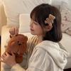 Horquilla de oso de peluche para otoño e invierno, pinza lateral para niña, accesorios para el cabello, tocado, 2024, nueva horquilla con flequillo