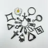 En stock al por mayor cremallera metálica #3#5 tirador de círculo cara sonriente tarjeta tiradora bolsa bolsa de cosméticos accesorios decorativos para ropa