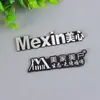 Placas de nombre de metal de aluminio personalizadas, letreros de aluminio estampados de alto brillo, etiquetas con logo 3D para puertas de madera y baños, marcas registradas de aluminio con respaldo adhesivo