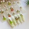 YITU Figura de Hormiga Serie Navideña Campana Garreath Calcomanía para Arte de Uñas Relieve Estéreo Decoración de Uñas Árbol de Navidad YT3990