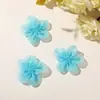 Accesorios para el cabello, aretes, broches, adornos para ropa y bolsos hechos a mano con organza de cinco pétalos inspirada en la dopamina, frescos para primavera y verano