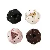 Clip para el pelo, coletero, accesorio para la cabeza, broche, accesorio floral para la ropa, de tela roja de lunares vintage, suave y favorecedor, rosa DIY