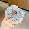Scrunchie Oversized Estilo Coreano para o Dia a Dia, Elástico Suave e Doce para Cabelo, Elástico para Rabo de Cavalo Baixo em Tecido Coreano