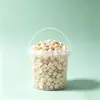 Cubo Redondo de Plástico Grado Alimenticio 1.2L con Tapa, Sellado y Portátil, Cubo para Liofilización, Cubo para Empaque de Snacks para Mascotas, Venta Directa del Fabricante