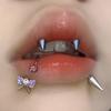 Anillo de Labio de Diamante Rompido Anillo en C de Diente Exterior de Bola de Barro Anillo de Herradura Joyería de Piercing para Chicas Calientes Dulces Frescas Lindas