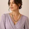 Collar de perlas de amor estilo nicho de verano europeo y americano, dulce, fresco y sexy, collar de cuentas de moda para mujer, venta al por mayor