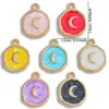 Colgante de Esmalte de Luna Irregular Colorido Accesorios de Joyería de Aleación DIY Colgante para Collar Llavero Cruzado Venta Caliente Transfronteriza