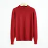 Atacado outono e inverno novo gola média interna moda coreana gola alta masculina camisa base de malha geração