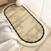 Tapete de Cabeceira Italiano, Luxo Acessível e Plush Retrô de Alta Qualidade, Tapete de Chão Macio Imitando Caxemira para Quarto Principal, Fácil de Cuidar