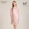 Nova Camisola de Seda Estilo Francês Primavera/Verão 2026 para Mulheres 100% Seda de Amora Preguiçosa Solta Tamanho Plus Vestido Babydoll Vestido Princesa