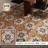 Pegatinas para Suelo de Azulejo Retro Francés Autoadhesivas Impermeables Antideslizantes Resistentes al Desgaste Restaurante Piso de Cemento Pavimentado Directamente con Piel de Piso de PVC