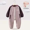 Buzo de una pieza para niños, ropa protectora anti-suciedad para bebés, traje de gateo para bebés, impermeable y resistente al desgaste, se puede usar en exteriores, de una pieza con doble cara
