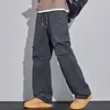 Pantalones casuales de otoño para hombre, pantalones cargo anchos de pierna recta holgada estilo paracaidista, pantalones deportivos cargo de marca modernos estilo americano para adolescentes