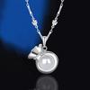 Collar de Bolsa de la Suerte de Ágata Calcedonia Plata de Ley S925 Moda Femenina Accesorios Estilo Mediados de Siglo Colgante de Jade de Alta Gama