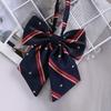 Corbata de moño jk japonesa Uniforme de estudiante Camisa de cuello pequeño Flor Estilo universitario Traje de marinero Lazo Combinable Rojo Azul