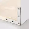 Soporte de esquina en forma de L de acero inoxidable, fijación de soporte de ángulo de hierro, conector accesorio de ferretería para muebles de ángulo recto engrosado semicircular