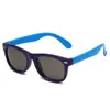 S8002 Óculos de Sol de Silicone Infantis Óculos de Sol de Unha de Arroz de Silicone Óculos de Sol com Combinação de Cores Polarizados para Meninos e Meninas