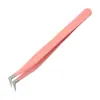 Set de Pinzas para Pestañas para Colocación de Pestañas Postizas, Herramientas para Artista de Pestañas, Pinza para Pestañas Dorada con Forma de Delfín y Pluma