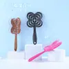 Nuevo Peine Hueco con Forma de Mariposa de Dibujos Animados Lindos Peine para el Cabello de Niñas Peine Masajeador para el Cabello de Doble Uso Seco y Húmedo