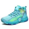 Tênis de Basquete Práticos Plus Size Transfronteiriços Tênis Flyknit Masculino Crianças Adulto Jovem Tênis de Treino Tênis de Cano Alto Calçados Infantis