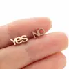 Novos Brincos de Aço Inoxidável para Comércio Exterior, Folha de Bordo Cortada, Árvore da Vida, Brincos Pequenos Simples e Versáteis de Personalidade em Estoque