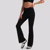 Calça legging de yoga flare cintura alta em V para mulheres, com sensação de pele nua, alta elasticidade, secagem rápida, levanta bumbum, controla a barriga, leggings esportivas para Pilates e fitness