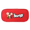 Estojo de Lápis Snoopy Preto e Branco Impressão de Nova Animação Envolvendo Homens e Mulheres Estudantes Lona Grande Capacidade Bolsa para Material Escolar