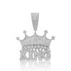 Coroa masculina de hip hop transfronteiriço KING carta pingente personalidade da marca de moda Hip hop embutido em diamante Cadeia cubana entrega de uma peça