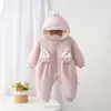 Ropa para Bebé, Ropa de Otoño e Invierno, Monos para Bebé Niña, Ropa de Algodón para Bebés, Ropa de Invierno de Terciopelo Acolchada Súper Linda para Exteriores y Gateo
