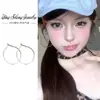 Novos Brincos Argola Populares para Mulheres 2025, Luxo Acessível, High-End, Brincos Argola Lisos, Brincos, Brincos Grandes Exagerados, Brincos