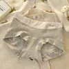 Pantaloncillos tipo bóxer de algodón puro antibacteriano de 10 A para mujer con fuelle extendido de algodón, cintura media, ropa interior de algodón para bebé clase a, Pantaloncillos tipo bóxer para mujer